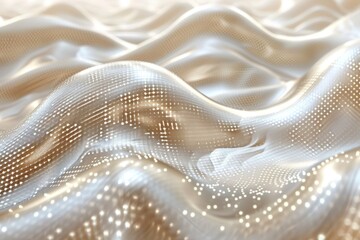 Abstract 3d luxury premium background, flowing curved waves, monochrome, digital wallpapers - 795222368