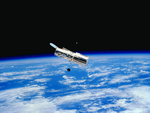 Outer Space Hubble Telescope. Digital enhancement of an image by NASA
