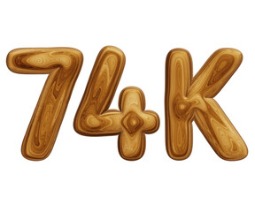 Wooden 74k for followers and subscribers celebration