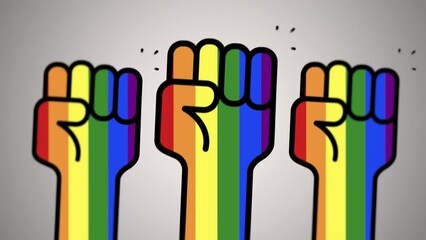 Manos de Orgullo LGBT+ Día Internacional contra la Homofobia, la Transfobia y la Bifobia. Versión 4