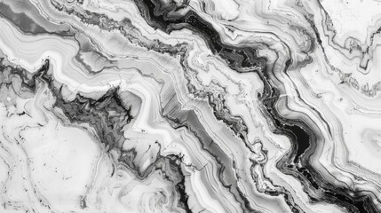 Monochrome marble texture featuring wavy line pattern