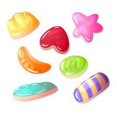 Colorful assorted gummy candies