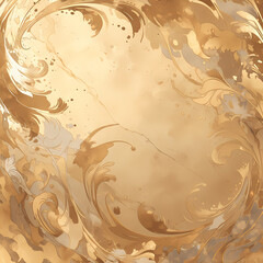 Vibrant Abstract Design on Canvas with Golden Texture