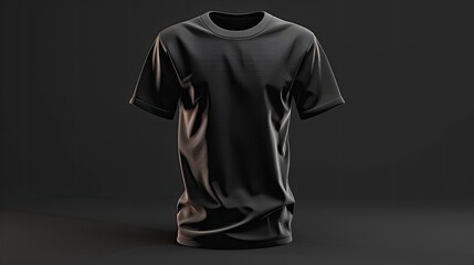 Sleek Black T-Shirt on Mannequin