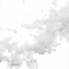 Elegant and Pure White Transparent Smoke, Ideal for Advertisement Design