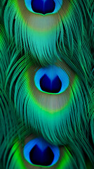 Fototapeta premium Beautiful peacock feather pattern background picture 