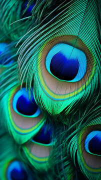 Beautiful peacock feather pattern background picture
