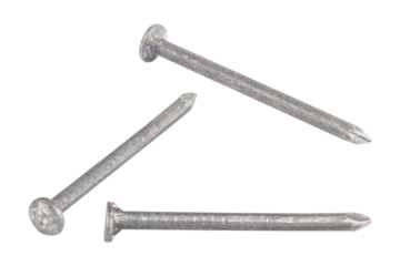 set nail, carpenter's iron nail isolated from background	