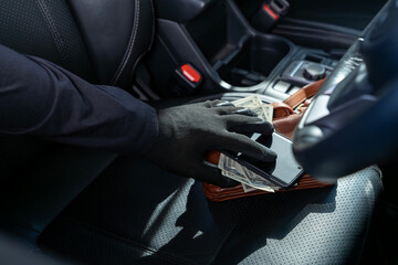 Stealing valuables in a car