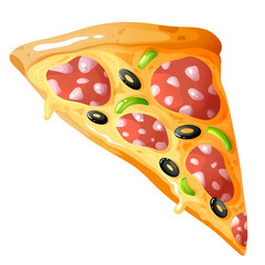 Slice of tasty pizza