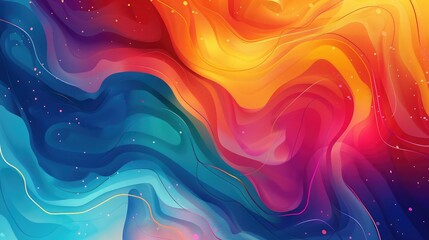 Abstract colorful template background, Modern impressionism technique. Wall poster print template, Abstract colorful wave background
