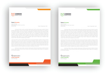 Clean business style letterhead bundle of your corporate project design.set to print with vector & illustration,Modern corporate letterhead template design