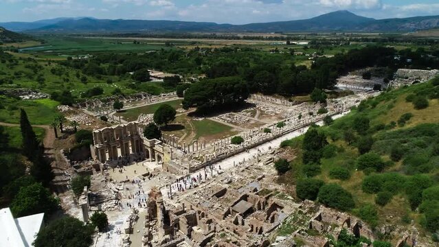 Aerial view of the ancient city of ephesus - Efes