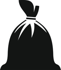 Urban bag trash icon simple vector. Recycle can. Refuse junk pollution