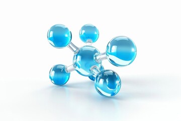 o3 ozone molecule isolated on white 3d illustration of atmospheric gas chemical structure - obrazy, fototapety, plakaty