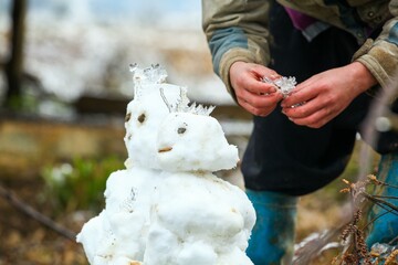 The snowman is not just built by children; adults too find joy and relaxation in contributing to...