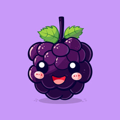 A cartoon Blackberry with a smiling face