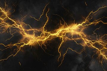 Yellow lightning lines for background, visually striking