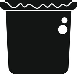 Container with bag for trash icon simple vector. Ecological element. Cleaner utilization