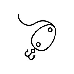 Fish Bait outline icons, minimalist vector illustration ,simple transparent graphic element .Isolated on white background