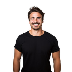 Obraz premium Smiling Man with T-Shirt Portrait