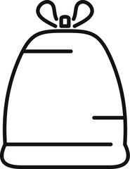 Plastic trash bag icon outline vector. Clean urban general. Pollution reuse