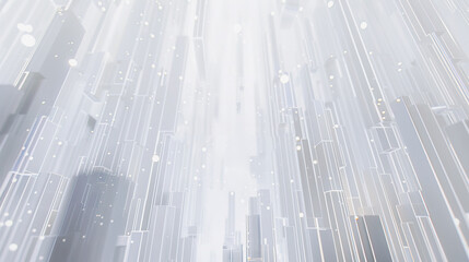 Obraz premium Abstract futuristic geometric shapes monochrome white graph bars.