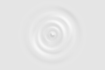Milk drop splash wave. White water circle ripple 3d vector effect. Liquid circular yogurt texture surface. Cosmetic creme droplet puddle top view. Music impact pattern. Dairy soft drip ring design