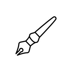 Pen outline icons, minimalist vector illustration ,simple transparent graphic element .Isolated on white background