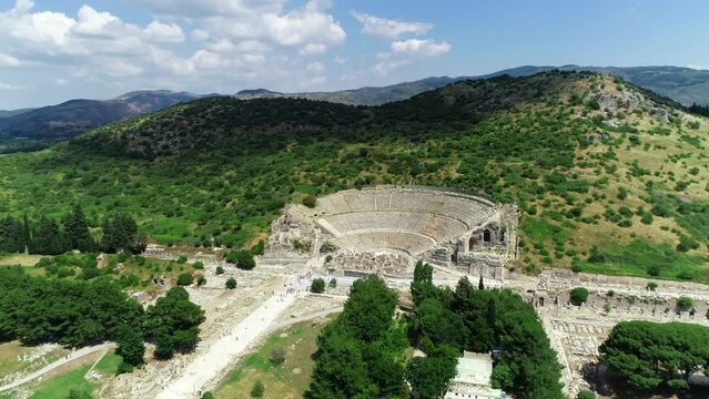 Aerial view of the ancient city of ephesus - Efes