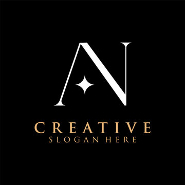 Initial Letter AN Logo Design vector Template Illustration Creative Abstract