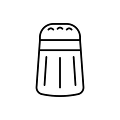 Salt bottle outline icons, minimalist vector illustration ,simple transparent graphic element .Isolated on white background