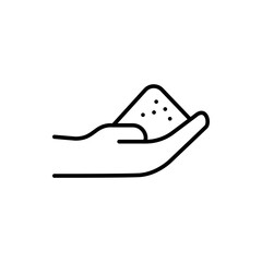 Salt outline icons, minimalist vector illustration ,simple transparent graphic element .Isolated on white background