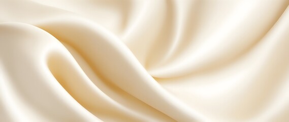 Obraz premium Smooth silk elegance background. Creamy satin fabric with soft texture and flowing waves.