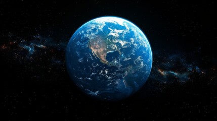Naklejka premium Celestial Serenity: Earths Radiant Beauty. Generative AI