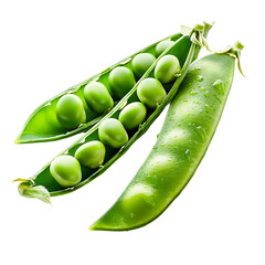 Peas isolated on transparent background