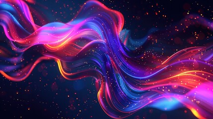 Flowing glowing color motion concept, trendy abstract layout template for business or technology presentation or web brochure cover, wallpaper. - obrazy, fototapety, plakaty