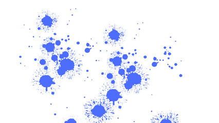 Naklejka premium Ink drops and splashes. Blotter spots, liquid paint drip drop splash and ink splatter. Artistic dirty grunge abstract spot. Illustration monochrome drip splash, splat messy inkblot