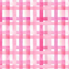 Pink tranquil seamless playful hand drawn kidult woven crosshatch checker doodle fabric pattern cute watercolor stripes background texture blank empty 