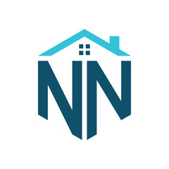 NN House Logo Design Template. Letter NN Logo for Real Estate, Construction or any House Related Business