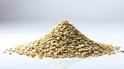 Obraz premium Food product advertisements, snack packaging, ingredient labels, Hulled Sunflower Seeds: Isolated on White Background