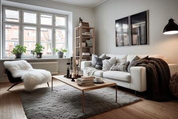 Nordic style living room architecture furniture building