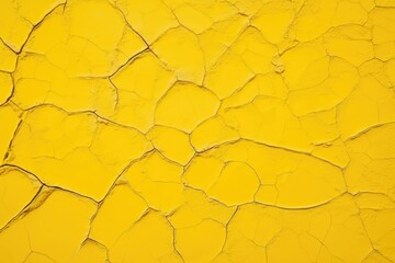 Abstract yellow texture of cracked earth, illustrating dryness and environmental conditions. Cracked Yellow Earth Abstract Texture