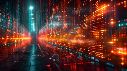 Fototapeta premium Captivating Data Visualization Showcase:Intricate Trading Charts,Dynamic Patterns,and Futuristic Financial Concepts