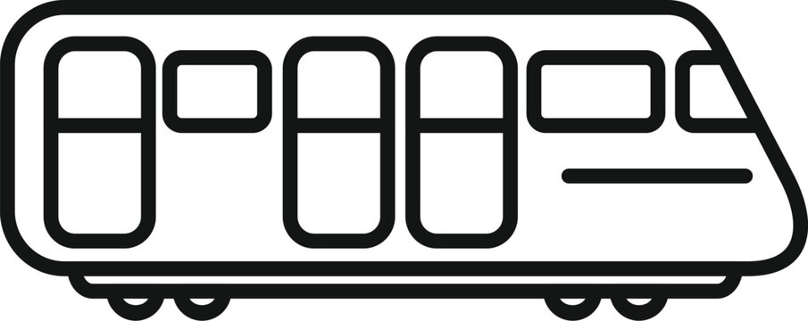 recommend clip art: Modern train pass icon outline vector. Crossing railroad. Object control