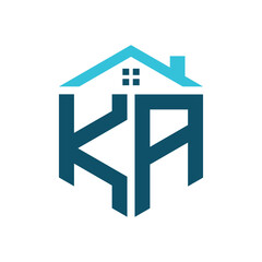 KA House Logo Design Template. Letter KA Logo for Real Estate, Construction or any House Related Business