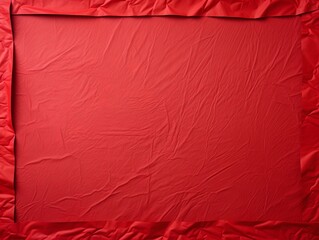 Red dark wrinkled paper background with frame blank empty with copy space for product design or text copyspace mock-up template for website