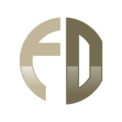 Obraz premium Initial FO Logo in a Cirle Shape