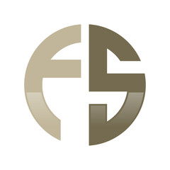 Initial FS Logo in a Cirle Shape