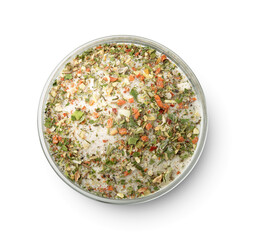 Mixed aromatic salt, spices and herbs
